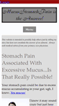 Mobile Screenshot of mucusstomachpain.com